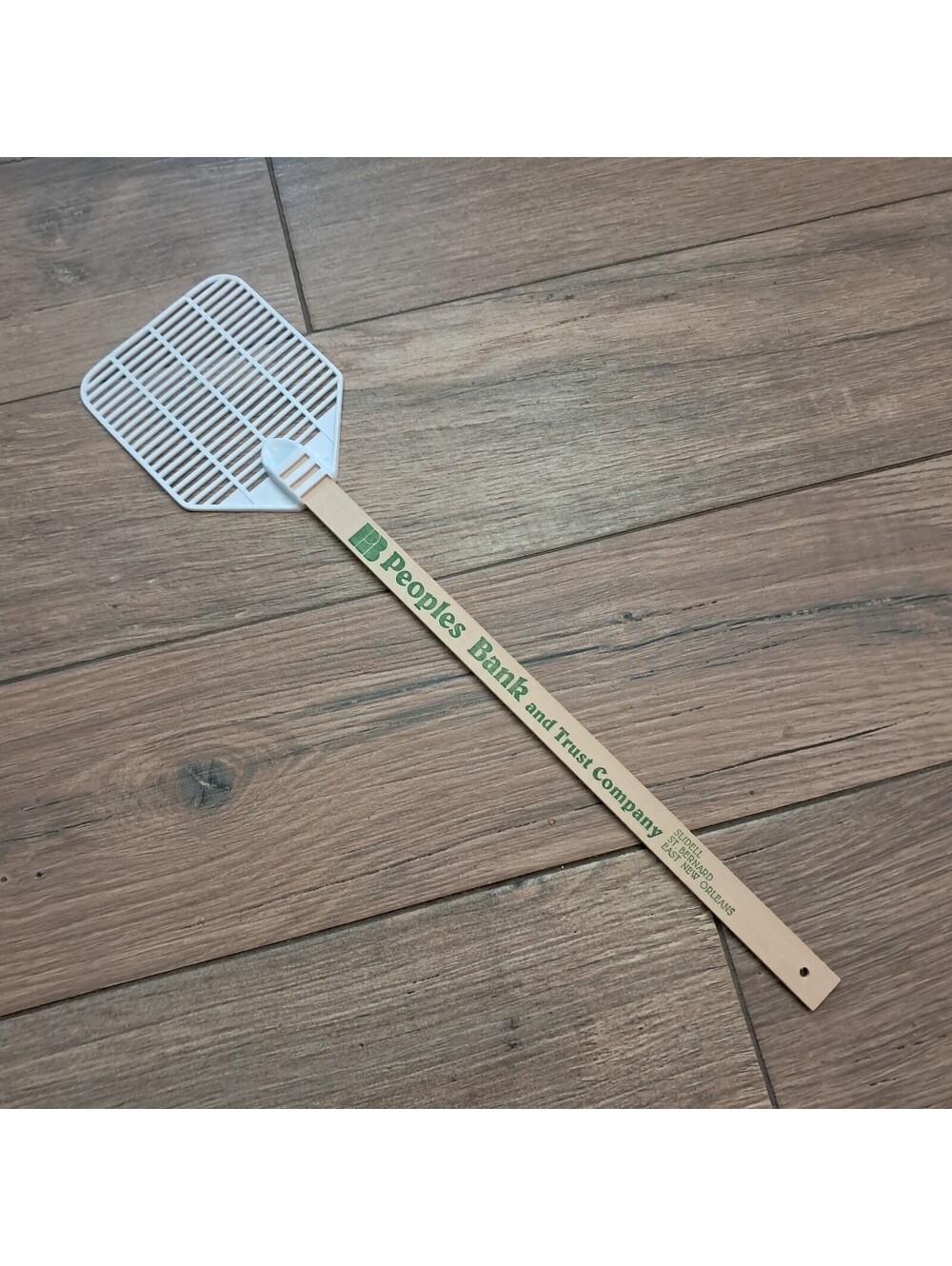 People's Bank & Trust Company fly swatter wood handle New Orleans promotional